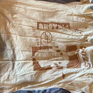 Yellow and Brown Pikachu Graphic T-Shirt